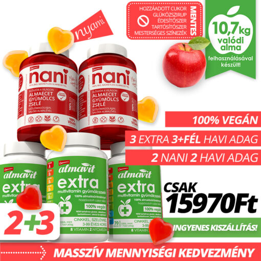 nani almaecet gumicukor extra multivitamin gyümölcszselé