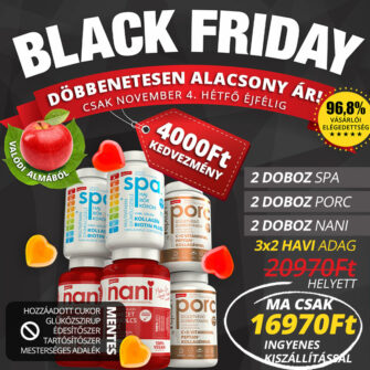 black friday hajvitamin ízületvédő almaecet gyümölcszselé