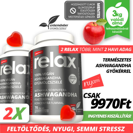 relax ashwagandha gyümölcszselé gumicukor