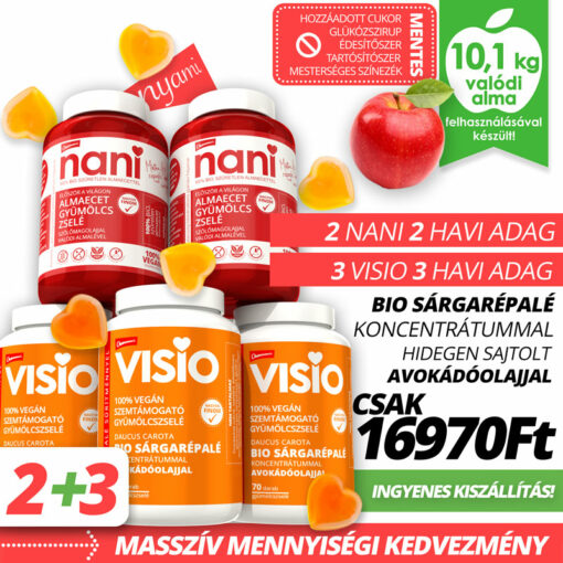 visio szemvitamin sárgarépa avokádóolaj nani almaecet gyümölcszselé