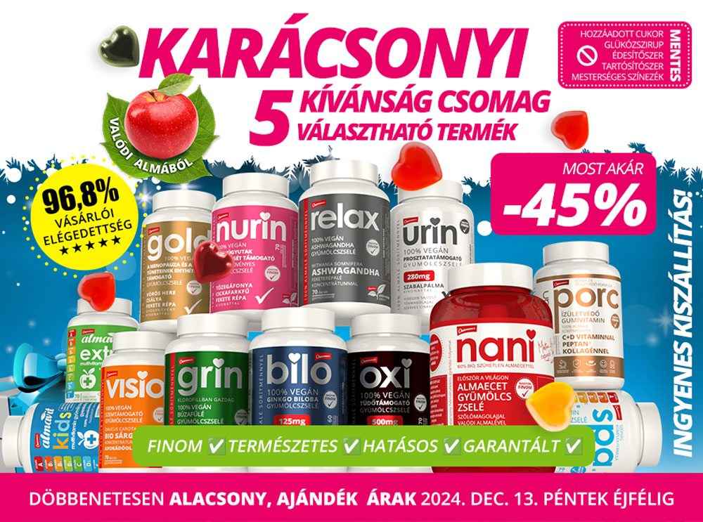 karácsonyi ajándék ár gumivitaminok valódi almából