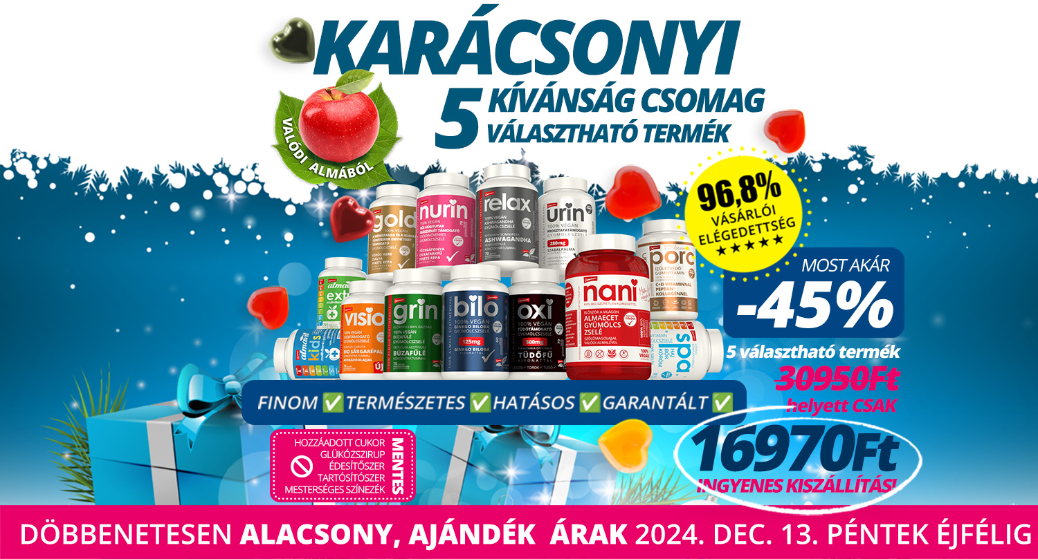 karácsonyi ajándék ár gumivitaminok valódi almából