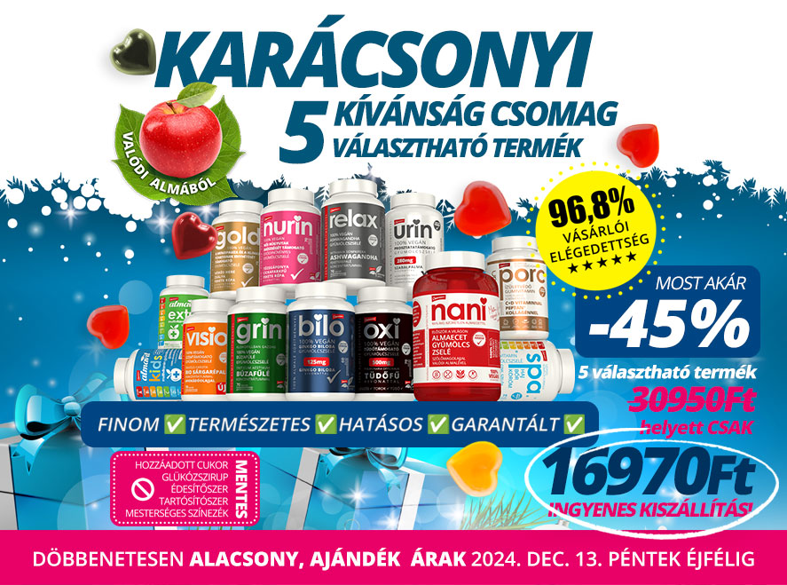 karácsonyi ajándék ár gumivitaminok valódi almából